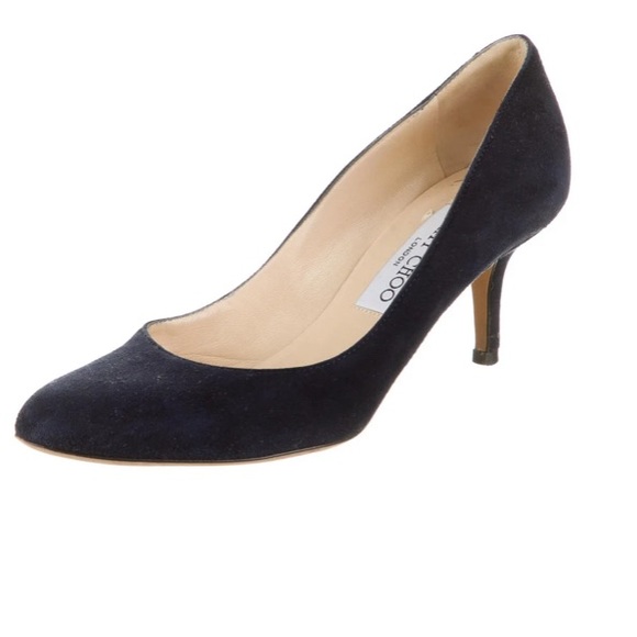 Jimmy choo suede heeled pumps in black - Picture 1 of 7